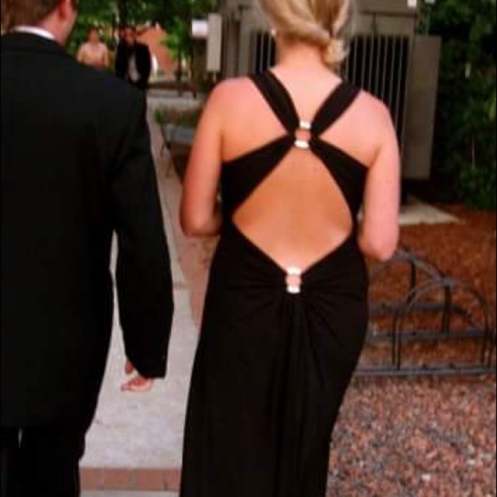 Worn once,classic dress with gorgeous low back!